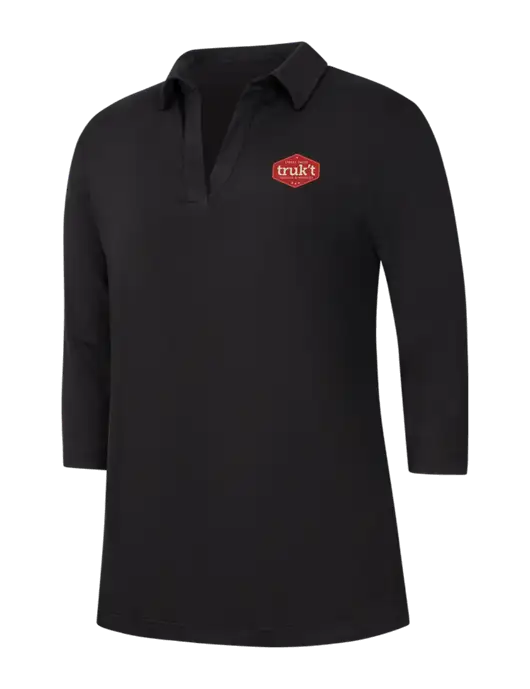 Womens Black Luxe Knit Tunic w/Truk't Logo
