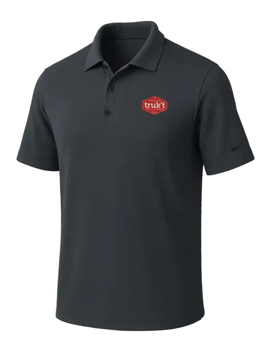 NIKE Dark Grey Dri-Fit Micro Pique Polo w/Truk't Logo