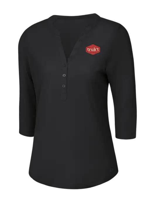 OGIO Blacktop Jewel Henley w/Truk't Logo