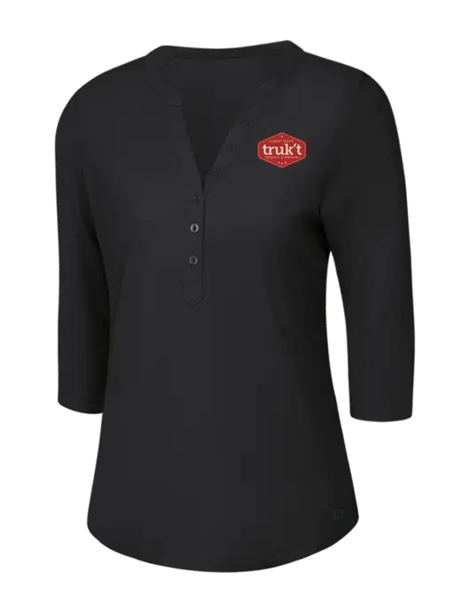OGIO Blacktop Jewel Henley w/Truk't Logo