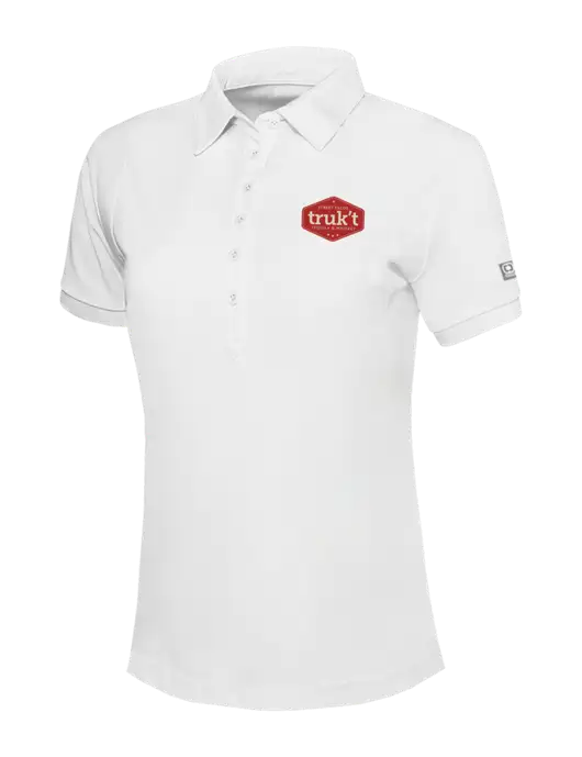 OGIO Womens Bright White Jewel Polo w/Truk't Logo