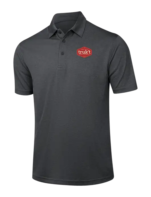 Dark Grey Heather Contender Polo w/Truk't Logo