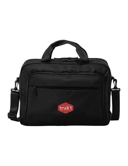 Travel Exec Black Laptop Briefcase w/Truk't Logo