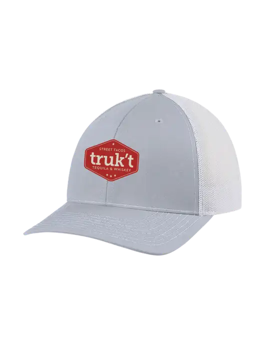 Richardson Adjustable Snapback Original 112 Trucker Cap Light Heather Grey w/White Mesh w/Truk't Logo