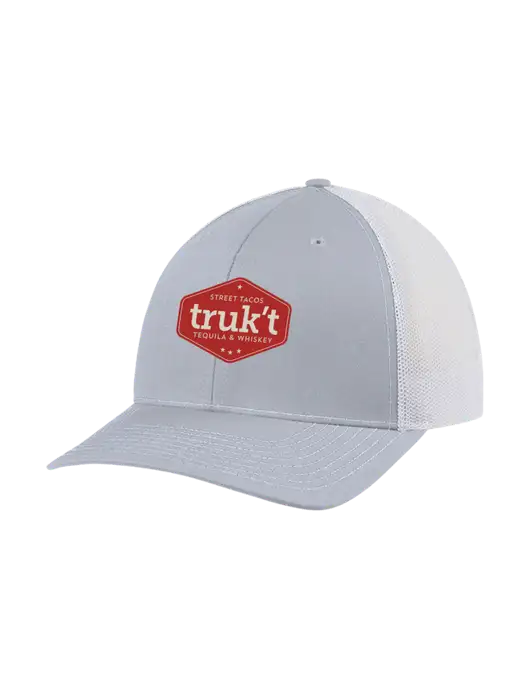 Richardson Adjustable Snapback Original 112 Trucker Cap Light Heather Grey w/White Mesh w/Truk't Logo