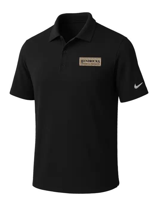NIKE Black Dri-Fit Micro Pique Polo w/Hendricks Commercial Properties Logo