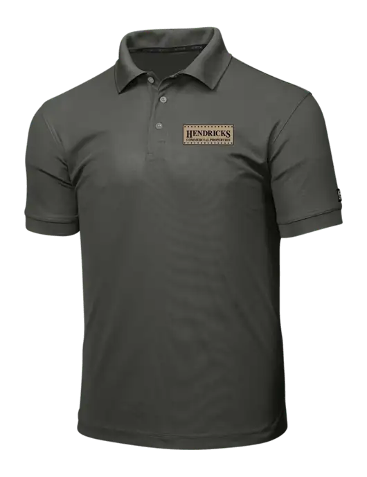 OGIO Medium Grey Caliber 2.0 Polo w/Hendricks Commercial Properties Logo