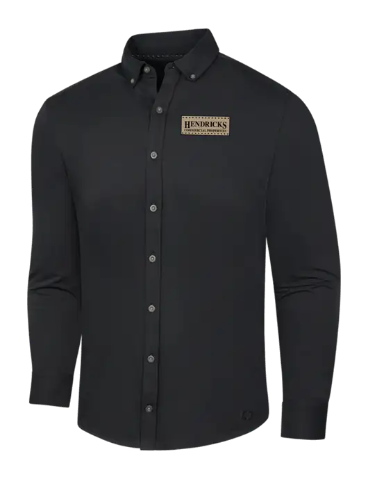OGIO Blacktop Modern Code Stretch Button-Up Shirt w/Hendricks Commercial Properties Logo
