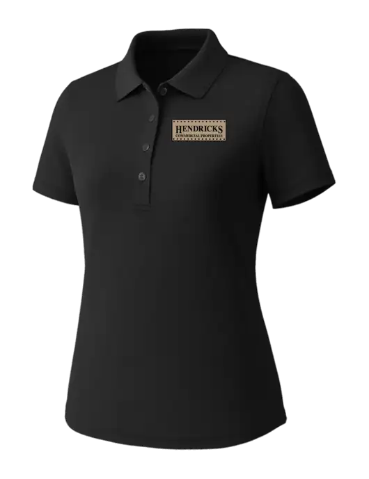 Callaway Womens Core Black Performance Polo w/Hendricks Commercial Properties Logo