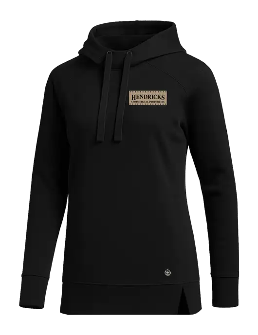 OGIO Black Womens Luuma Pullover Fleece Hoodie w/Hendricks Commercial Properties Logo