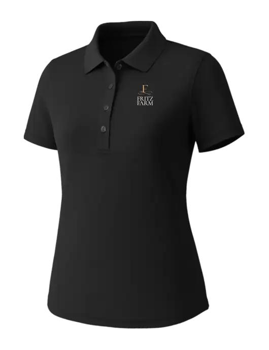 Callaway Womens Core Black Performance Polo w/Fritz Farm Logo
