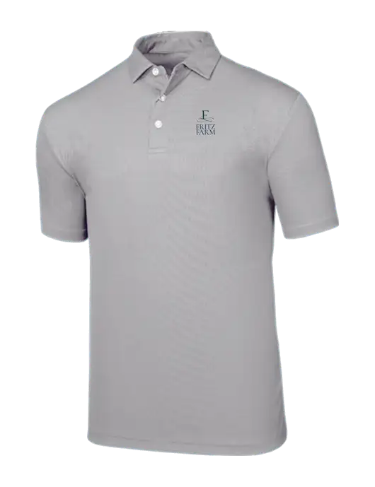 Callaway Birdseye Light Grey Polo w/Fritz Farm Logo