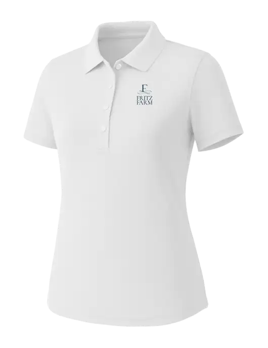 Callaway Womens Core Bright White Performance Polo w/Fritz Farm Logo