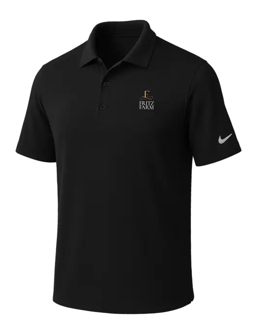 NIKE Black Dri-Fit Micro Pique Polo w/Fritz Farm Logo