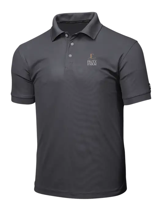 OGIO Charcoal Grey Caliber 2.0 Polo w/Fritz Farm Logo