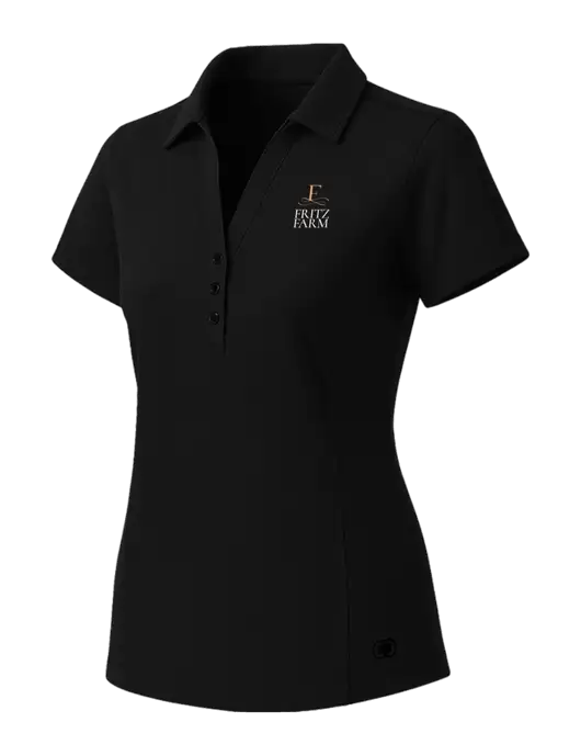 OGIO Womens Blacktop ONYX Polo w/Fritz Farm Logo