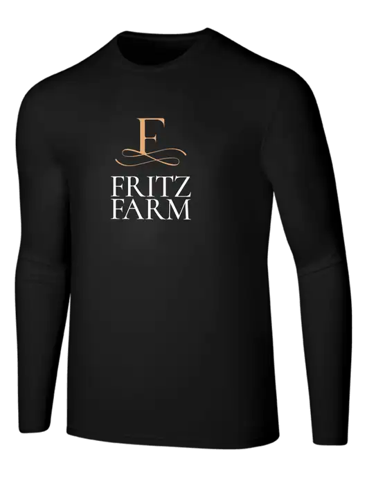 Seriously Soft Black Long Sleeve T-Shirt w/Fritz Farm Logo