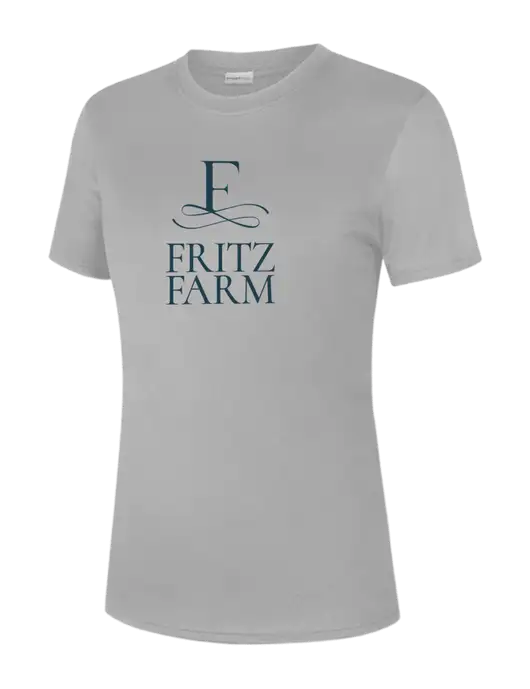  Womens Light Grey PosiCharge Competitor Tee w/Fritz Farm Logo