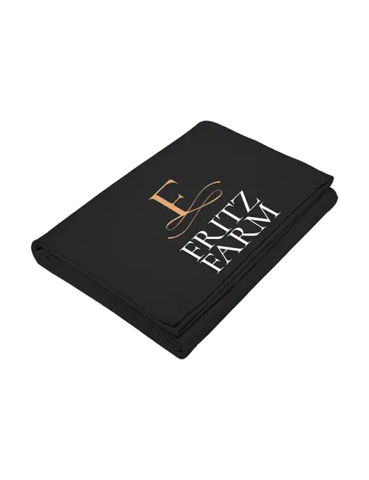 Core Black Fleece Sweatshirt Blanket w/Fritz Farm Logo