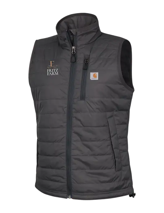 Carhartt Womens Dark Grey Gilliam Vest w/Fritz Farm Logo