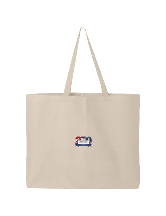 Sturdy Canvas Tan Tote w/Geronimo 250th Logo