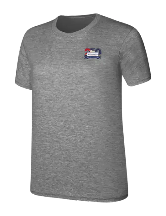 Womens Ring Spun Light Grey Heather 4.5 oz T-Shirt w/Hendricks 250th Logo