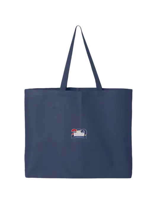 Sturdy Canvas Navy Tote w/Geronimo 250th Logo