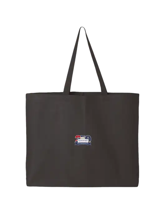 Sturdy Canvas Charcoal Tote w/Geronimo 250th Logo