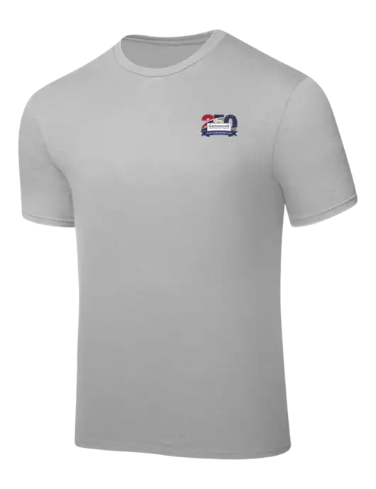 Silver PosiCharge Competitor Tee w/Geronimo 250th Logo