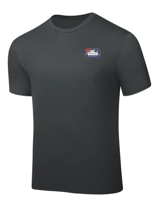Dark Grey PosiCharge Competitor Tee w/Geronimo 250th Logo