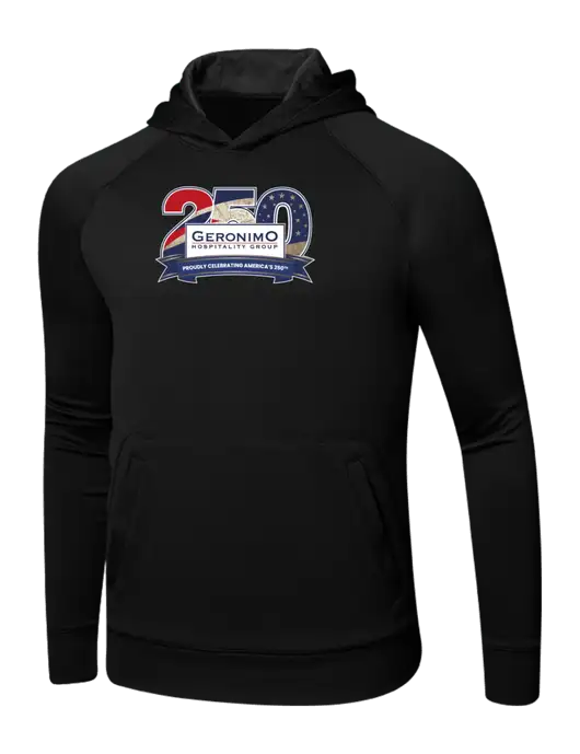 Tech Black Fleece Hooded Sweatshirt w/Geronimo 250th Logo