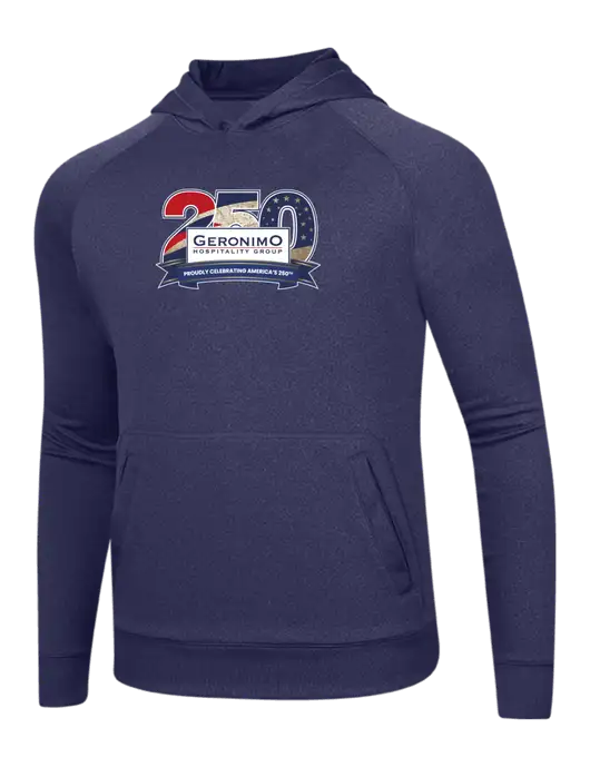Tech True Navy Fleece Hooded Sweatshirt w/Geronimo 250th Logo