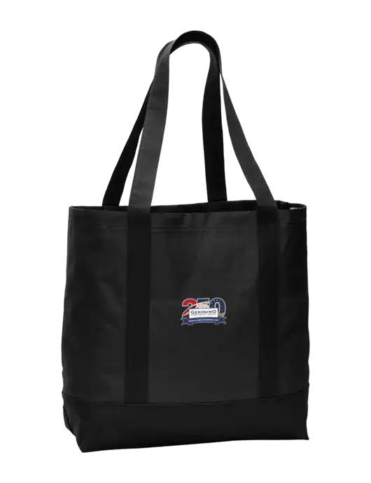 Carryall Black/Black Day Tote w/Geronimo 250th Logo