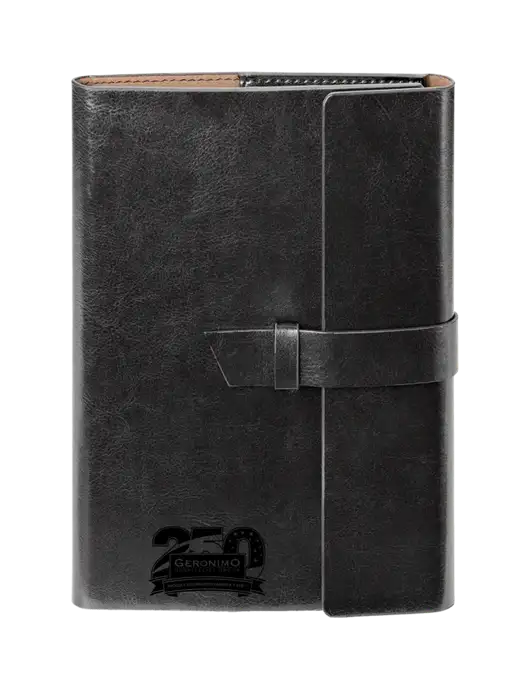 Fabrizio Black 6.875 x 9.56 Portfolio w/Geronimo 250th Logo