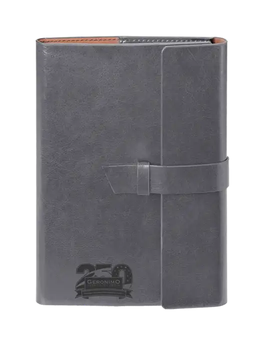 Fabrizio Grey 6.875 x 9.56 Portfolio w/Geronimo 250th Logo