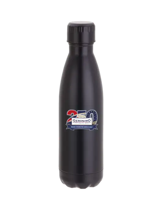 City Go Matte Black 17 oz Insulated Bottle w/Geronimo 250th Logo