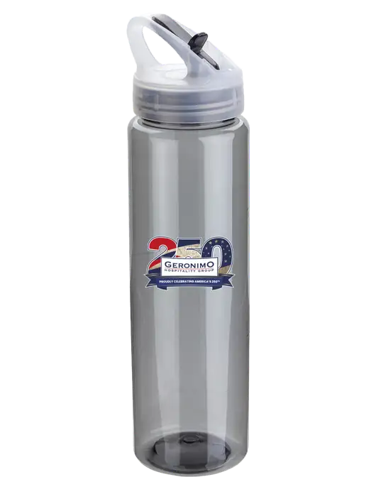 Buddy Smoke 32 oz PET Bottle with Flip Lid w/Geronimo 250th Logo