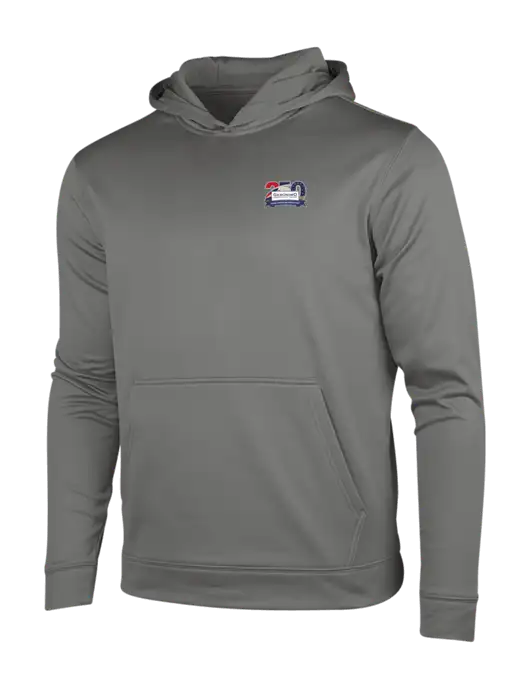 Dark Smoke Grey Sport-Wick Fleece Hooded Pullover w/Geronimo 250th Logo