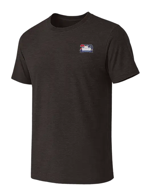 BELLA+CANVAS Dark Grey Heather CVC Short Sleeve Tee w/Geronimo 250th Logo