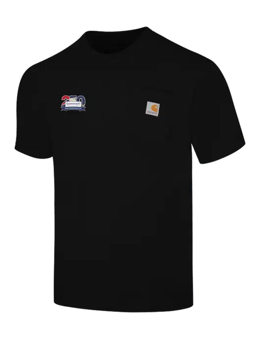 Carhartt Workwear Black Pocket Short Sleeve T-Shirt w/Geronimo 250th Logo