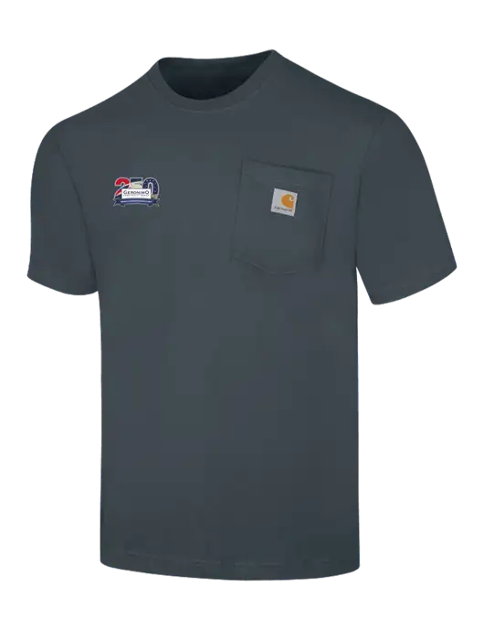 Carhartt Workwear Dark Slate Blue Pocket Short Sleeve T-Shirt w/Geronimo 250th Logo