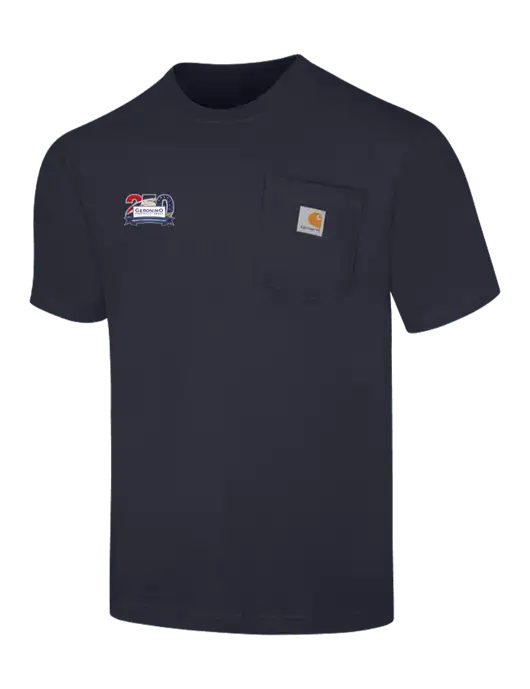 Carhartt Workwear Dark Navy Pocket Short Sleeve T-Shirt w/Geronimo 250th Logo