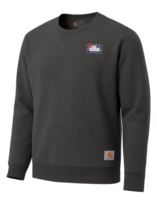 Carhartt Dark Grey Heather Midweight Crewneck Sweatshirt w/Geronimo 250th Logo