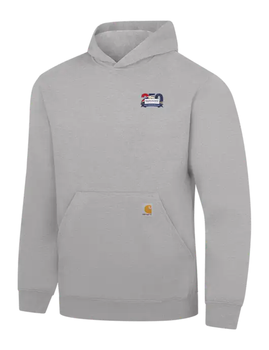 Carhartt Light Grey Heather Midweight Hooded Sweatshirt w/Geronimo 250th Logo