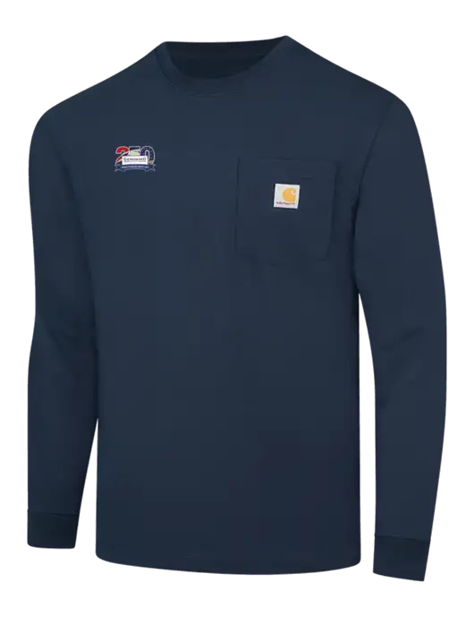 Carhartt Navy Workwear Pocket Long Sleeve T-Shirt w/Geronimo 250th Logo