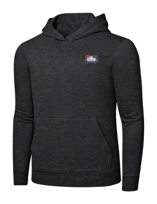 Dark Heather Grey 7.8 oz Ring Spun Hooded Sweatshirt w/Hendricks 250th Logo
