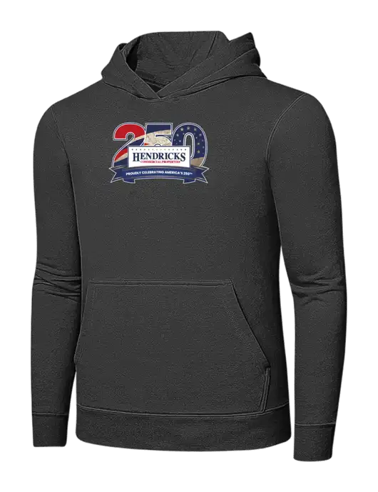 Charcoal 7.8 oz Ring Spun Hooded Sweatshirt w/Hendricks 250th Logo
