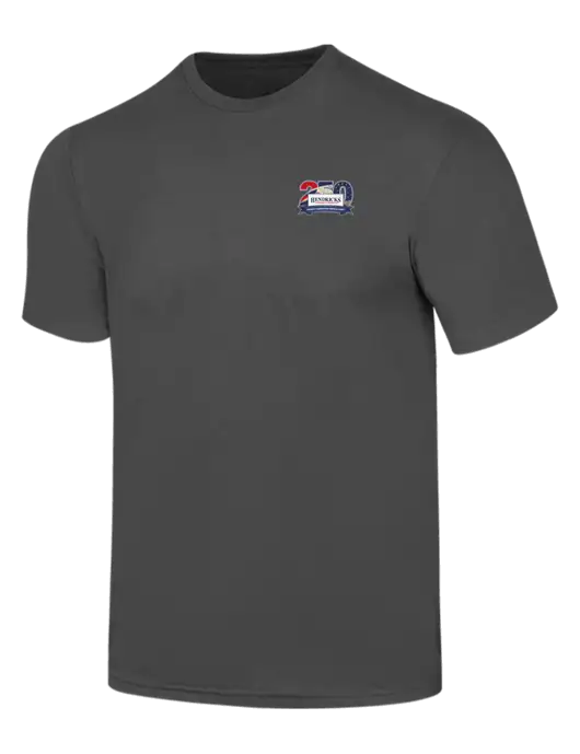 Simply Soft Charcoal 4.5oz  Poly/Combed Ring Spun Cotton T-Shirt w/Hendricks 250th Logo