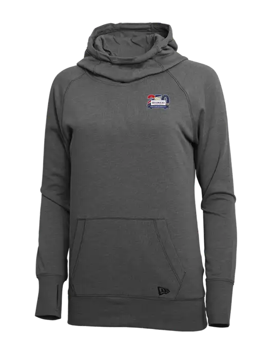 New Era Black Heather Womens Tri-Blend Fleece Pullover Hoodie w/Hendricks 250th Logo