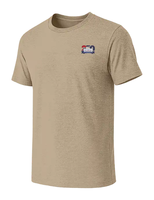 BELLA+CANVAS Heather Tan CVC Short Sleeve Tee w/Hendricks 250th Logo